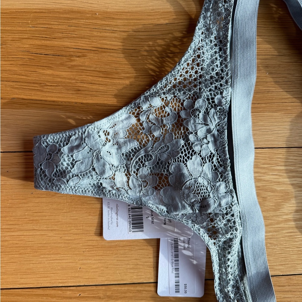 Else atelier Petunia thong in Blue Mist
